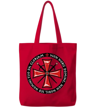 Cross Knights Templar Tote Bags - Red
