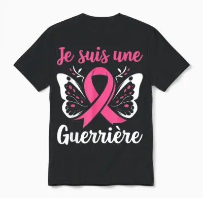 I Am a Warrior October Pink Breast Cancer Support Unisex T-Shirt - Black