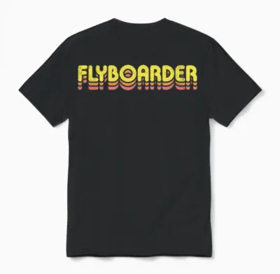 Retro Flyboarder Unisex T-Shirt - Black