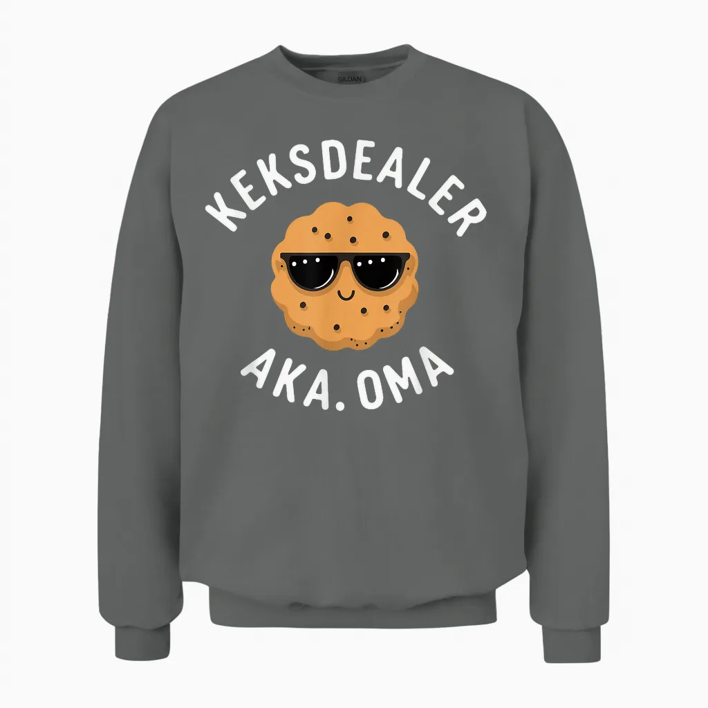 Keksdealer Oma Muttertag Geburtstag Beste Grossmutter Lustig Unisex Sweatshirt in Graphite Heather
