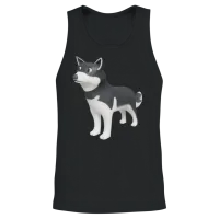 Dog- Black and White Dog — Lovers Gift Unisex Tank Top - Black – 2