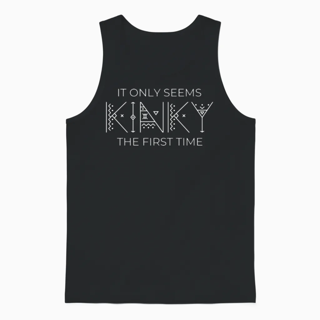 Funny Kinky Unisex Tank Top in Black