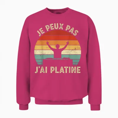 Je Peux Pas J'ai Platine Men's T-Shirt Humour Dj Funny Gift T-Shirt, Black, S Unisex Sweatshirt - Heliconia