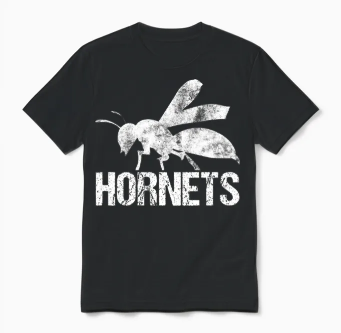 Hornet Retro Unisex T-Shirt in Black