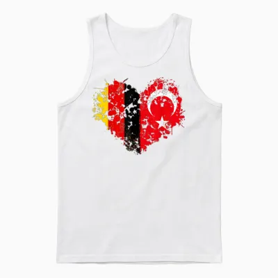 Türkische Flagge Outfit Ideen Für Kinder & Deutschland Türken Flagge Unisex Tank Top - White