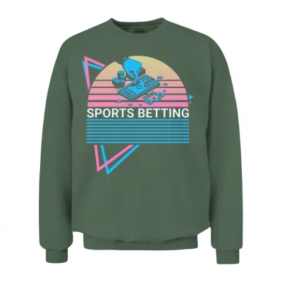 Sports Betting Bettor Retro Unisex Sweatshirt - Military Green