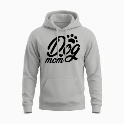Dog Mom Unisex Hoodie - Ash