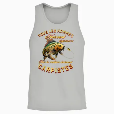 Carp Fishing Carp Gift T-Shirt, Black, S Unisex Tank Top - Ash