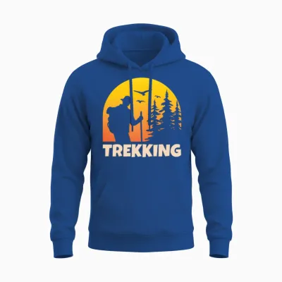 Trekking Hiking Hiker Hike Lover Unisex Hoodie - Royal