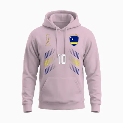 Curacao Flag Curacaon Pride Lovers Retro Unisex Hoodie - Light Pink