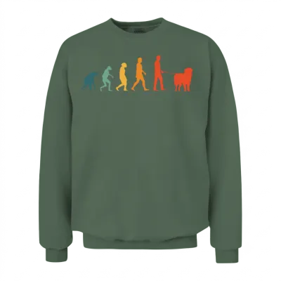 Leonberger Evolution Retro Unisex Sweatshirt - Military Green