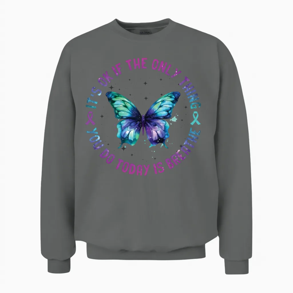 Suicide Prevention Awareness Unisex Sweatshirt in Graphite Heather