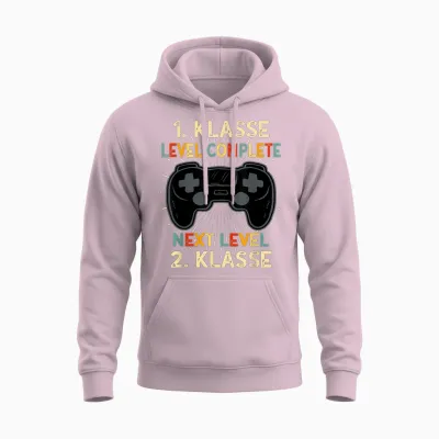 1. Klasse Level Complete Next Level 2. Klasse Unisex Hoodie - Light Pink