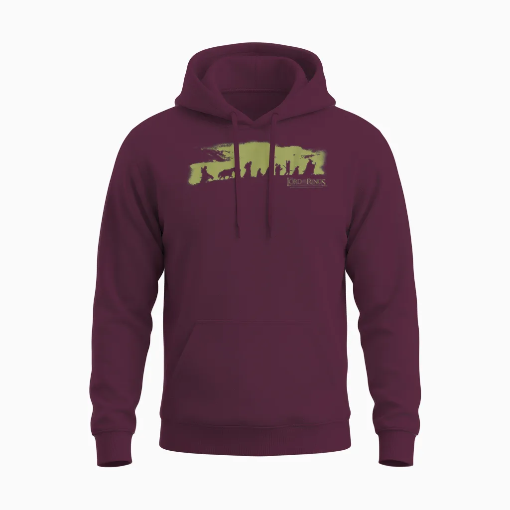 Lord of the Rings the Fellowship Unisex Hoodie in Maroon