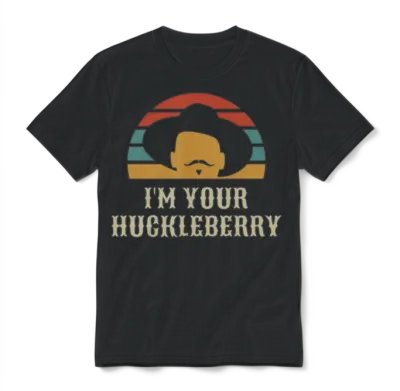 I'm Your Huckleberry Vintage Retro Tee Gift Item Unisex T-Shirt - Black