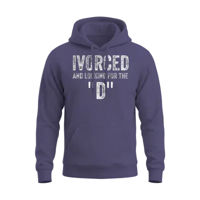 Ivorced and Looking for the D Divorced Unisex Hoodie - Heather Sport Dark Navy