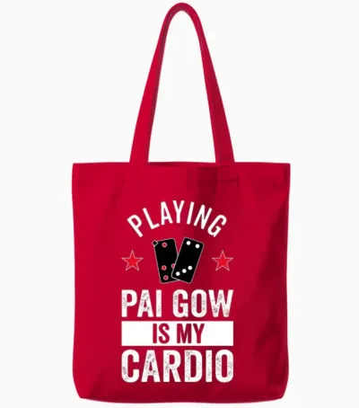 Playing Pai Gow Is My Cardio Tote Bags - Red