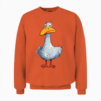 Funny Duck Unisex Sweatshirt - Orange