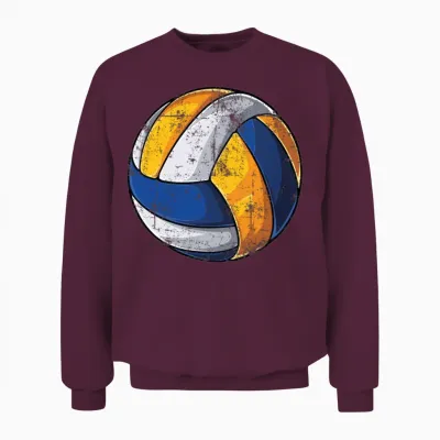 Volleyball Retro Unisex Sweatshirt - Maroon