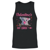Valentine's Day Unisex Tank Top - Black – 2