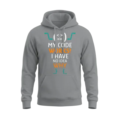 Funny Coder Programmer Computer Nerd Funny Unisex Hoodie - Sport Grey