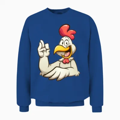 Funny Chicken Design Unisex Sweatshirt - Royal