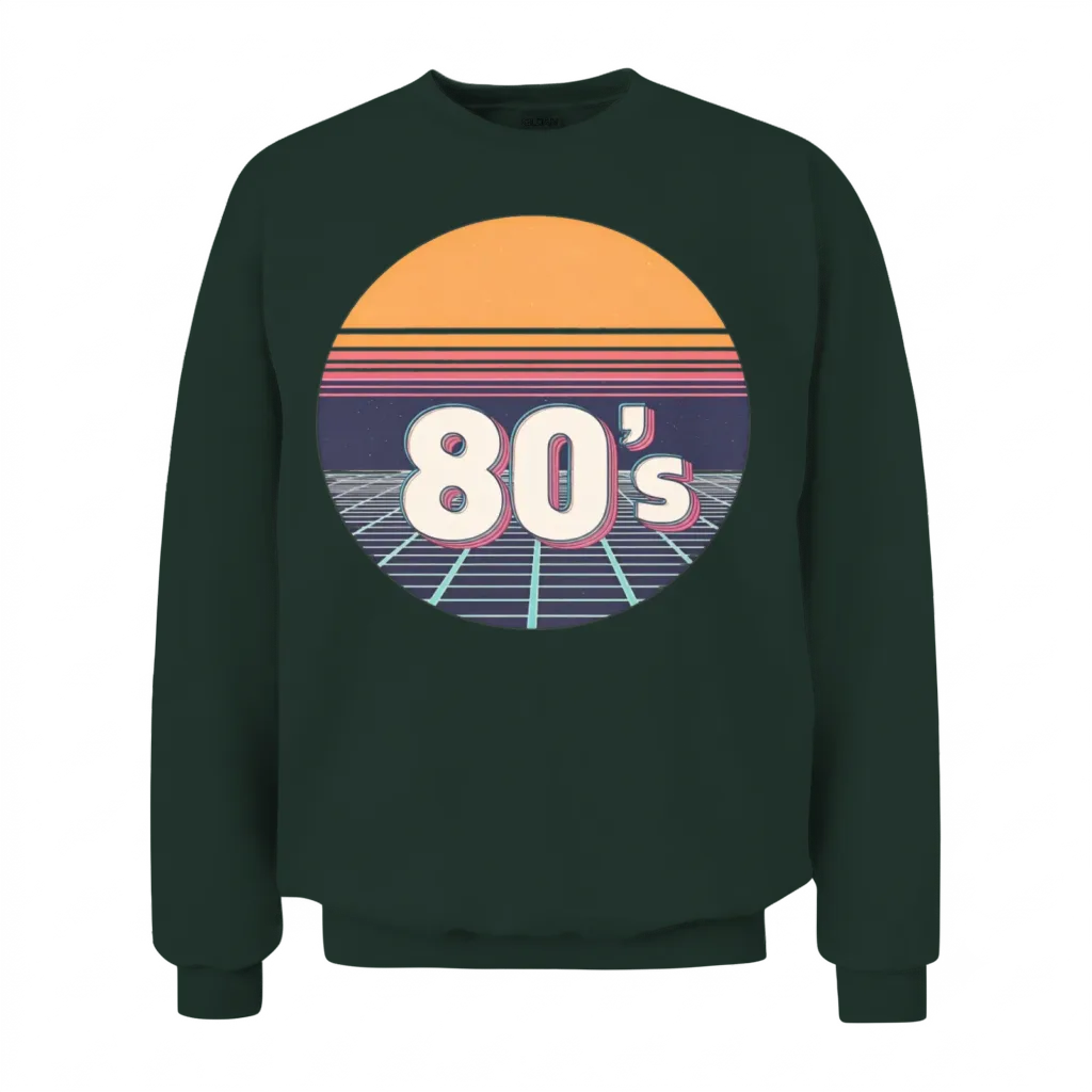 Retro 80s Unisex Sweatshirt - Forest