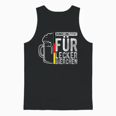 Bundesinstitut Für Lecker Bierchen Bierkrug Grafik Unisex Tank Top - Black