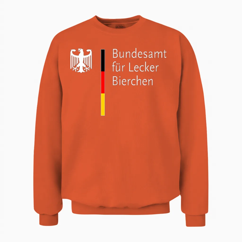 Bundesamt Für Leckerbierchen Beer Bier Unisex Sweatshirt in Orange