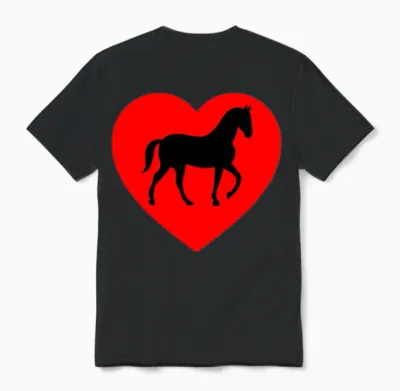 Horses Unisex T-Shirt - Black