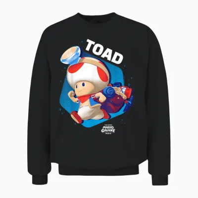 The Super Mario Galaxy Movie Toad Galactic Run Unisex Sweatshirt - Black