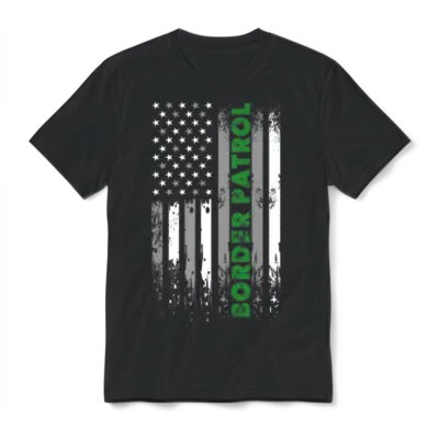 Border Patrol Agent Thin Green Line Unisex T-Shirt - Black