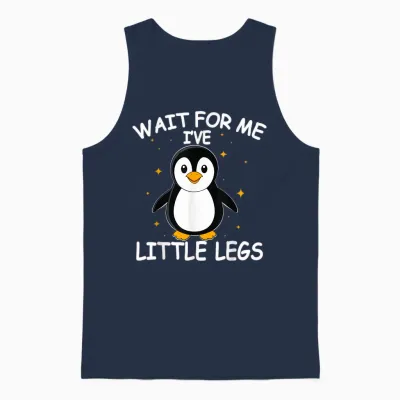 Wait for Me I Have Little Legs Unisex Tank Top - Navy