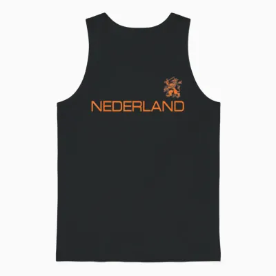 Holland Holland Lion of the Netherlands Holland Orange T-Shirt, Black, S Unisex Tank Top - Black