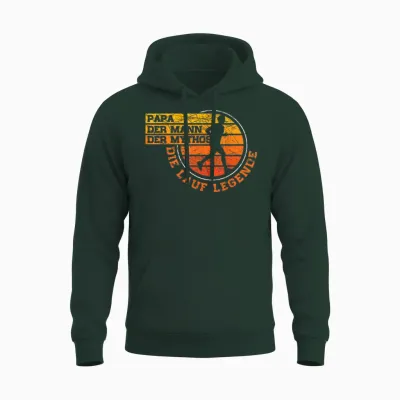 Papa Lauf Legende Läufer Jogger Marathon Lustiges Vatertag Unisex Hoodie - Forest