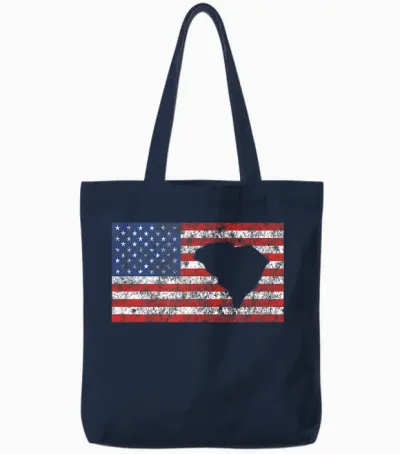 South Carolina Charleston Columbia North Charleston Pleasant Tote Bags - Navy