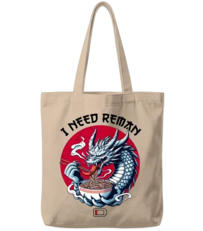 I Need Ramen Funny Life Eat on Kids' Sport Tote Bags - Natural