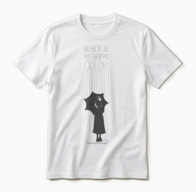 Wednesday Black Is My Happy Color Quote Unisex T-Shirt - White
