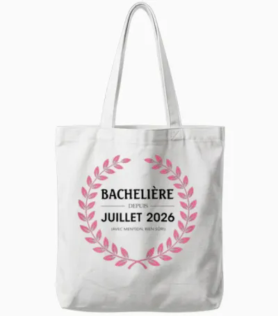 Bachelière 2026 Félicitations Réussite Bac Souvenir Fille Tote Bags - White
