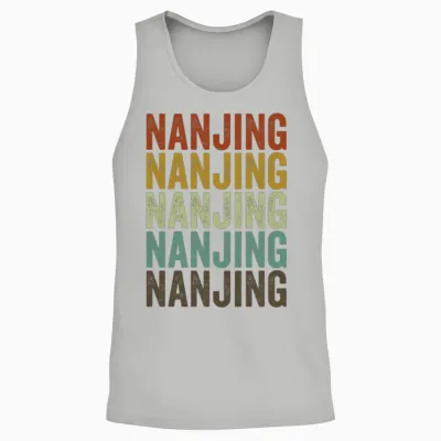 Nanjing China Retro Vintage Unisex Tank Top - Ash
