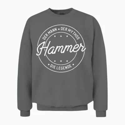 Hammer Der Mann Der Mythos Die Legende Unisex Sweatshirt - Graphite Heather