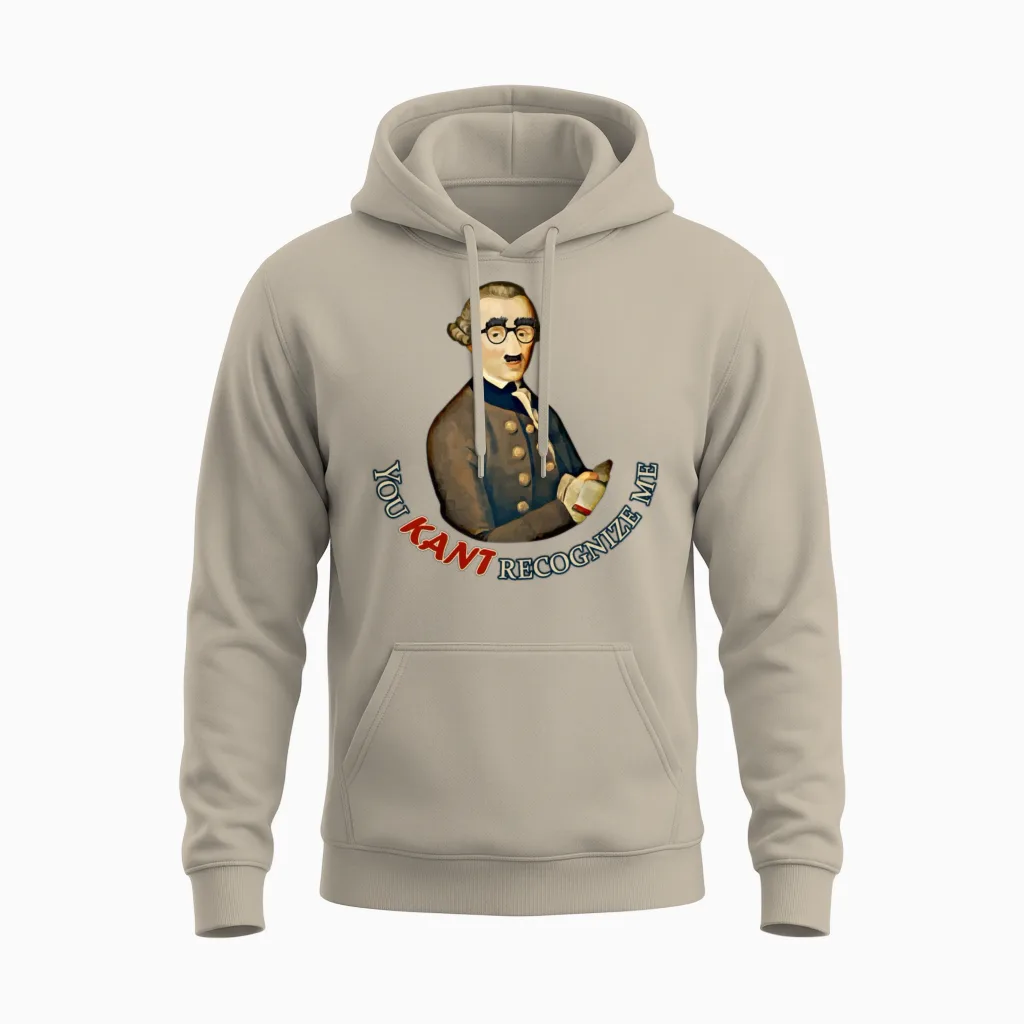 Funny Philosopher: Can't Recognize Immanuel Kant Unisex Hoodie in Sand