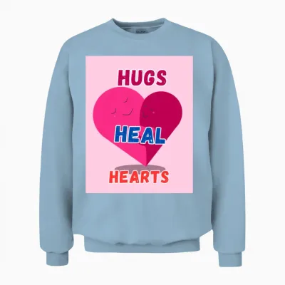 Hugs Unisex Sweatshirt - Light Blue