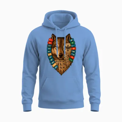 Göktürk Bozkurt Unisex Hoodie - Carolina Blue