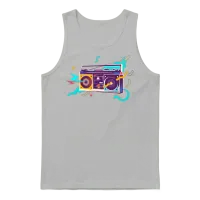Retro Music Lovers Unisex Tank Top - Ash – 1