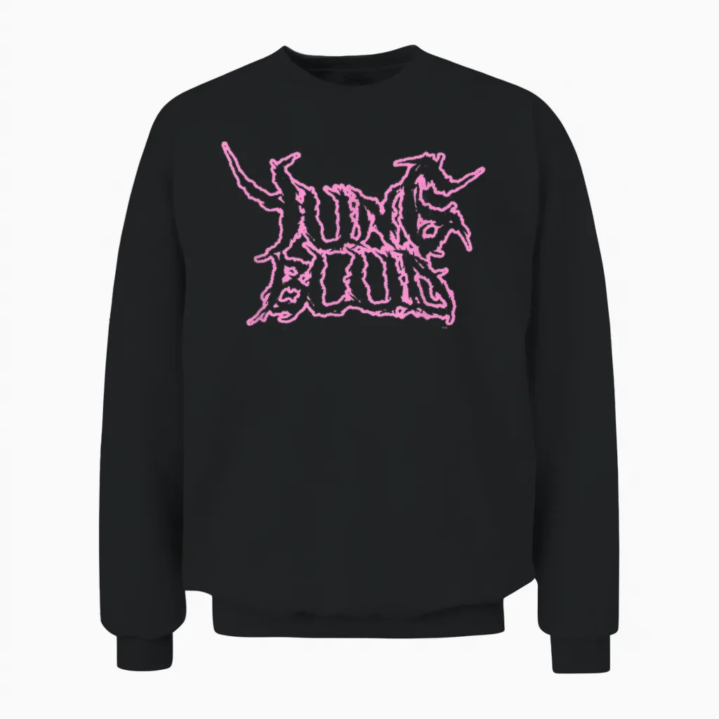 Official Yungblud Deadhappy Pink & Black Unisex Sweatshirt in Black
