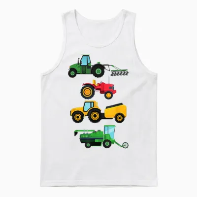 4 Traktoren & Landmaschinen Mähdrescher Jungen Geschenk Unisex Tank Top - White