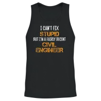 Civil Engineer, Civil Engineering Unisex Tank Top - Black – 2
