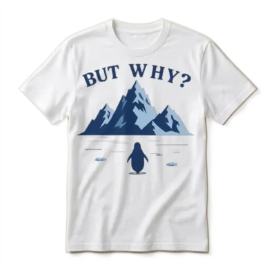 Penguin, but Why? at Blue Mountain Summit Unisex T-Shirt - White