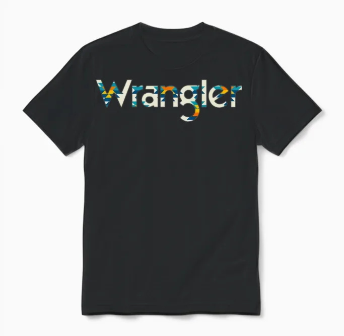 Vintage Cow Wrangler Western Cow Ull Cow Unisex T-Shirt in Black